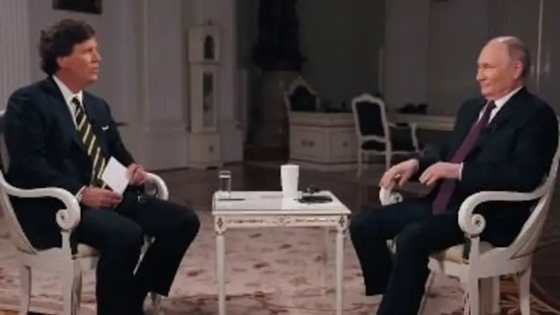 Putin en una entrevista con Tucker Carlson afirmó que es "imposible" una derrota rusa en Ucrania