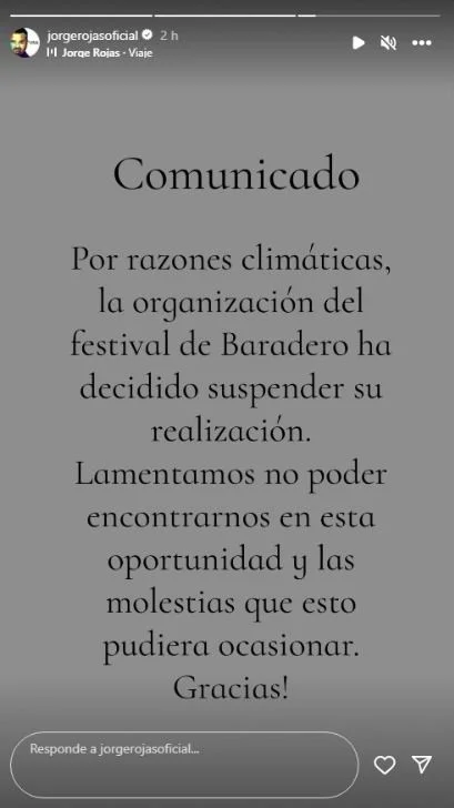 Instagram de Jorge Rojas.