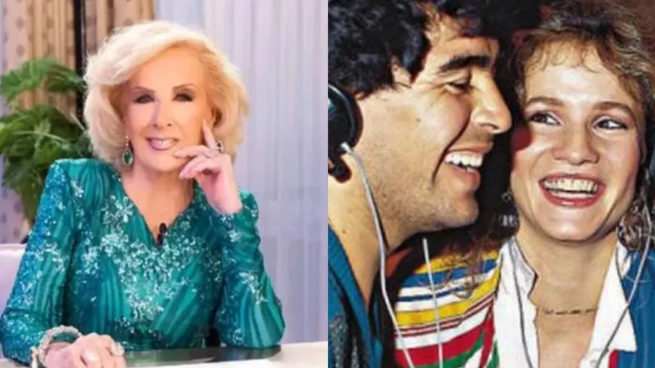 Mirtha Legrand; Diego Maradona y Lucía Galán