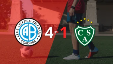 Belgrano fue contundente y goleó 4-1 a Sarmiento