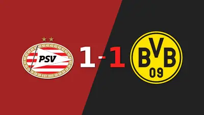 PSV y Borussia Dortmund empataron y se define todo a la vuelta PSV y Borussia Dortmund empataron y se define todo a la vuelta