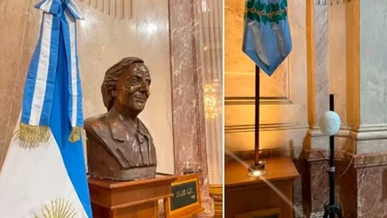 Villarruel retiró un busto de Néstor Kirchner del Senado: dónde está ahora