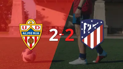Almería empató con Atlético de Madrid y Luka Romero anotó dos goles Almería empató con Atlético de Madrid y Luka Romero anotó dos goles