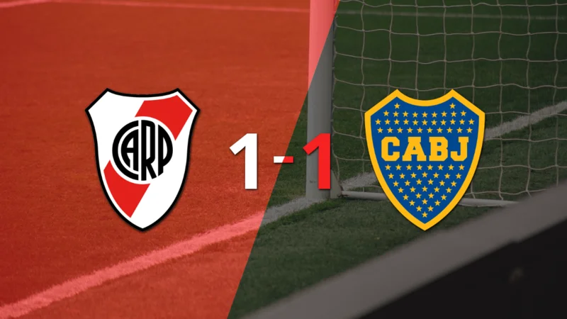 River Plate y Boca Juniors igualan 1-1 el Superclásico disputado en el Monumental