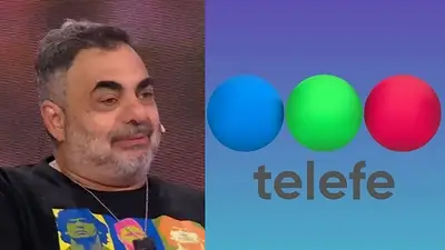 Roberto Moldavsky y el logo de Telefe Roberto Moldavsky y el logo de Telefe