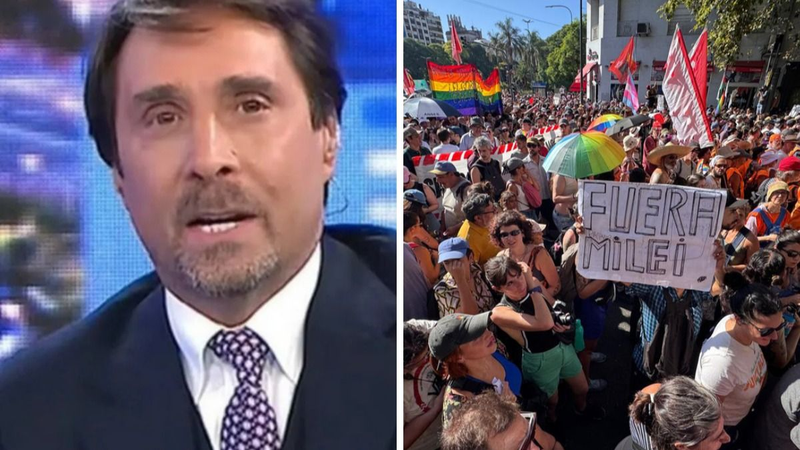Eduardo Feinmann contó el "verdadero" motivo de la marcha antifascista. 
