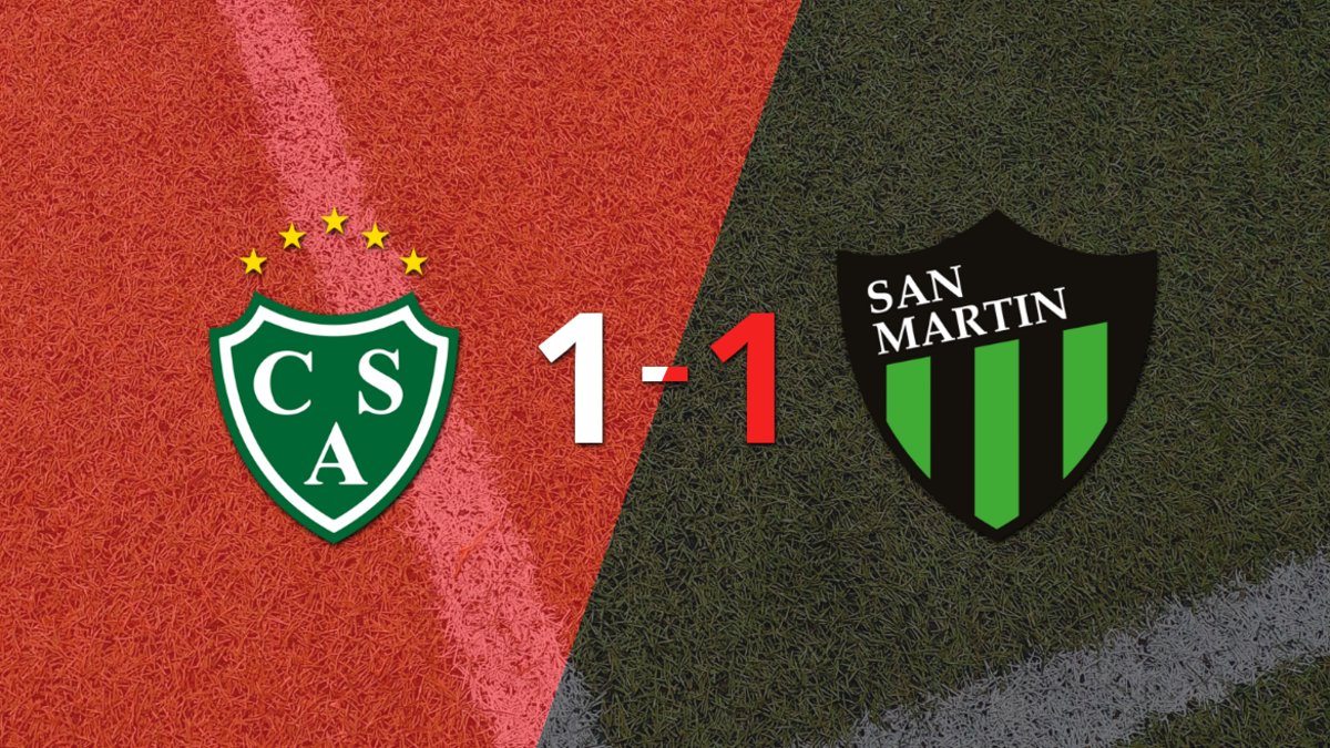 Sarmiento no pudo en casa ante San Martín (SJ) y empataron 1-1 | El Destape