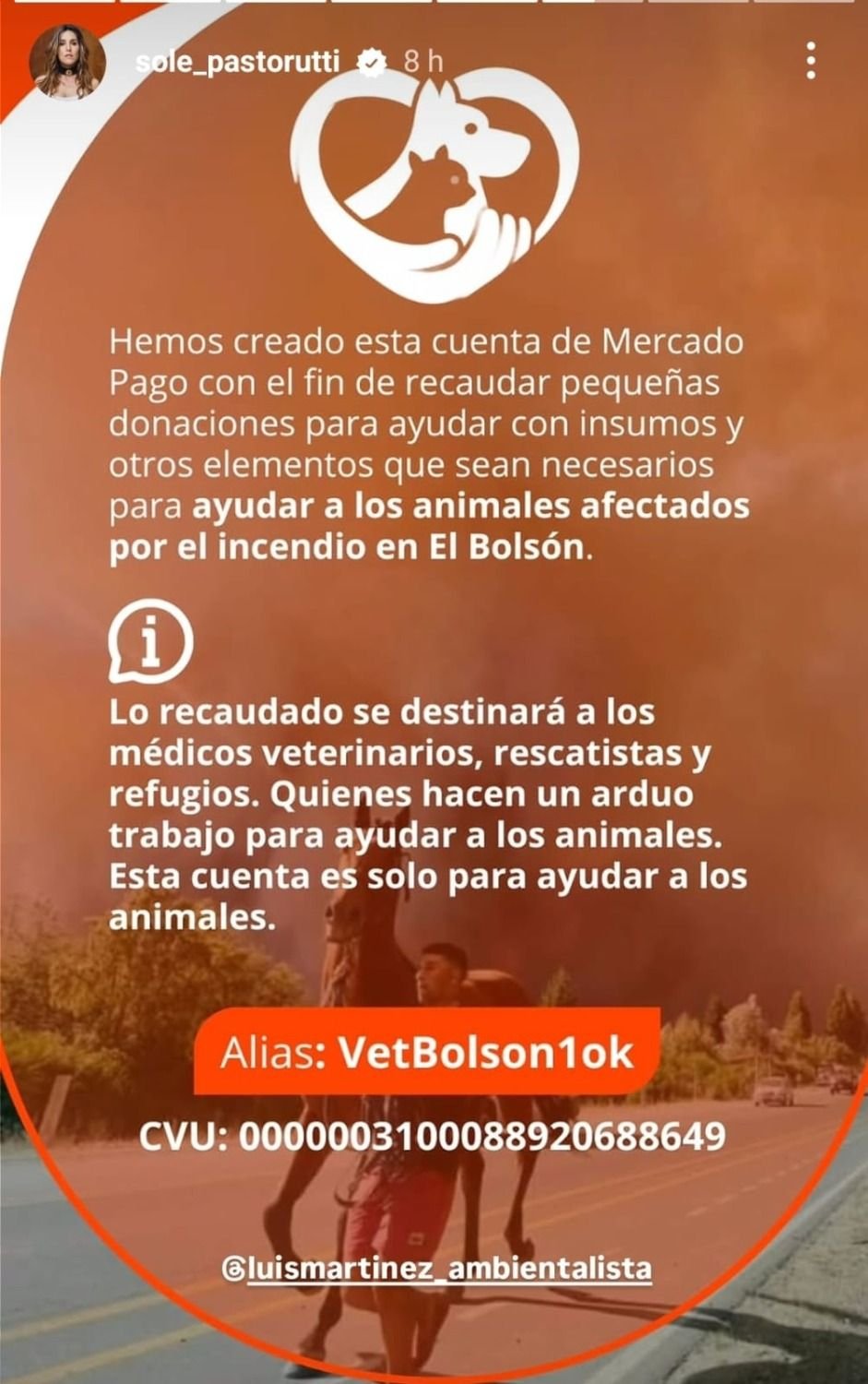 Soledad Pastorutti habló sobre los incendios en la Patagonia