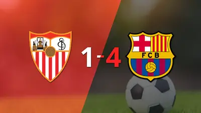 Una gran actuación de Barcelona le da la victoria por 4 a 1 ante Sevilla Una gran actuación de Barcelona le da la victoria por 4 a 1 ante Sevilla