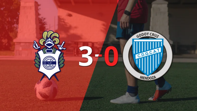 Con doblete de Rodrigo Castillo, Gimnasia liquidó 3-0 a Godoy Cruz