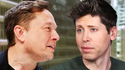 Elon Musk y Sam Altman. Elon Musk y Sam Altman.