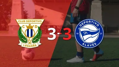 Leganés empató 3-3 ante Alavés con doblete de Daniel Raba Leganés empató 3-3 ante Alavés con doblete de Daniel Raba