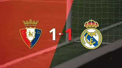 Osasuna logró sacar el empate de local frente a Real Madrid Osasuna logró sacar el empate de local frente a Real Madrid