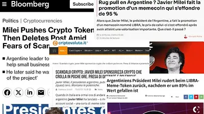 Escándalo mundial: la reacción internacional a la estafa cripto promocionada por Milei Escándalo mundial: la reacción internacional a la estafa cripto promocionada por Milei