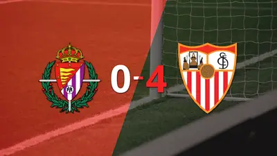 Sevilla golea 4-0 a Valladolid y Juanlu Sánchez firma doblete Sevilla golea 4-0 a Valladolid y Juanlu Sánchez firma doblete