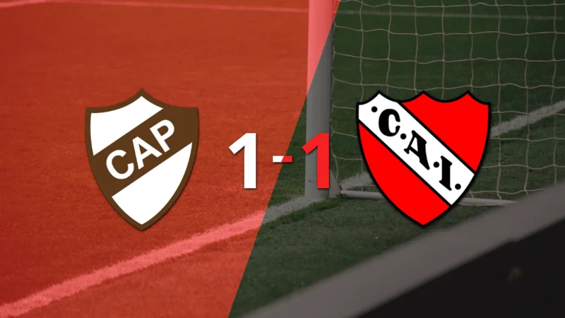 Independiente empató 1-1 contra Platense sobre el final del partido