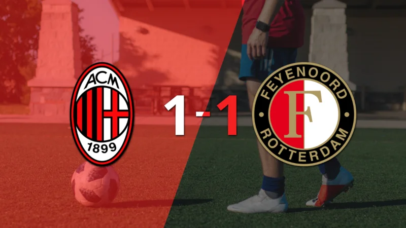 Feyenoord clasificó a Octavos de Final a pesar de empatar ante Milan