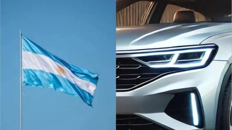 Autos. Bandera argentina. Argentina.