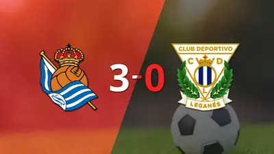 Real Sociedad le pasó por encima 3-0 a Leganés Real Sociedad le pasó por encima 3-0 a Leganés