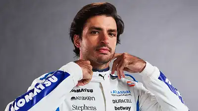 Carlos Sainz con el mono de Williams. Carlos Sainz con el mono de Williams.