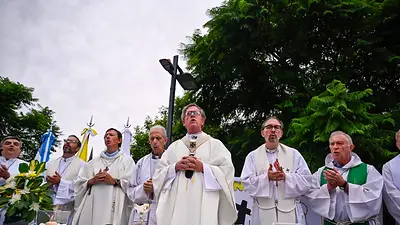 Realizan una misa por el papa Francisco en Constitución Realizan una misa por el papa Francisco en Constitución