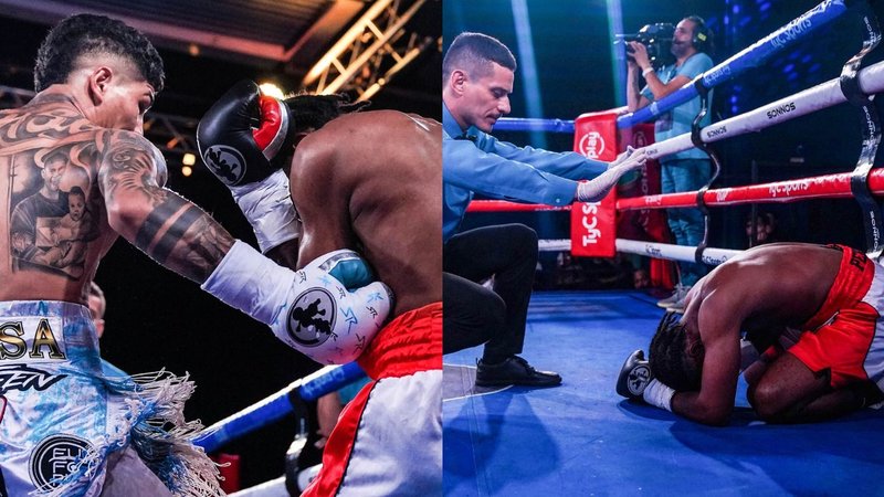 Boxeo: el escalofriante KO del riojano Sansón Rosa que ganó y sueña con una chance mundialista