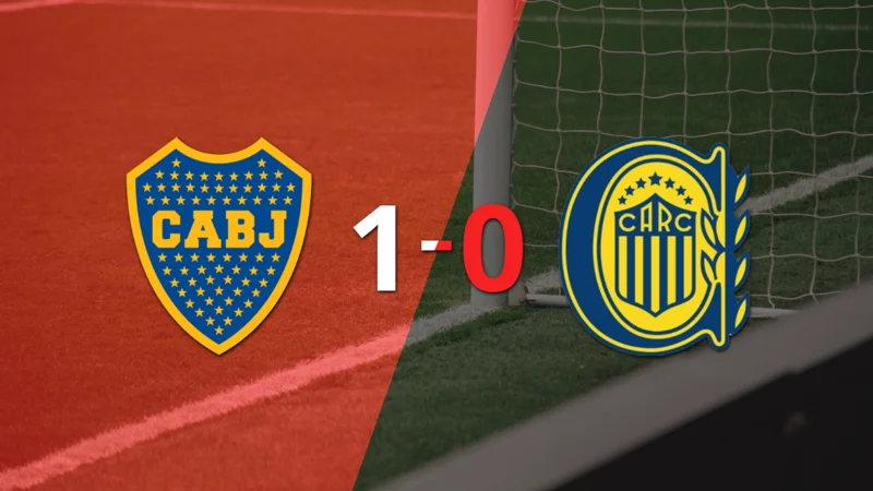 Con un solo gol, Boca Juniors derrotó a Rosario Central en el estadio la Bombonera