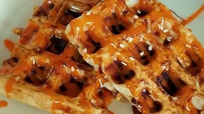 waffle de tofu. waffle de tofu.