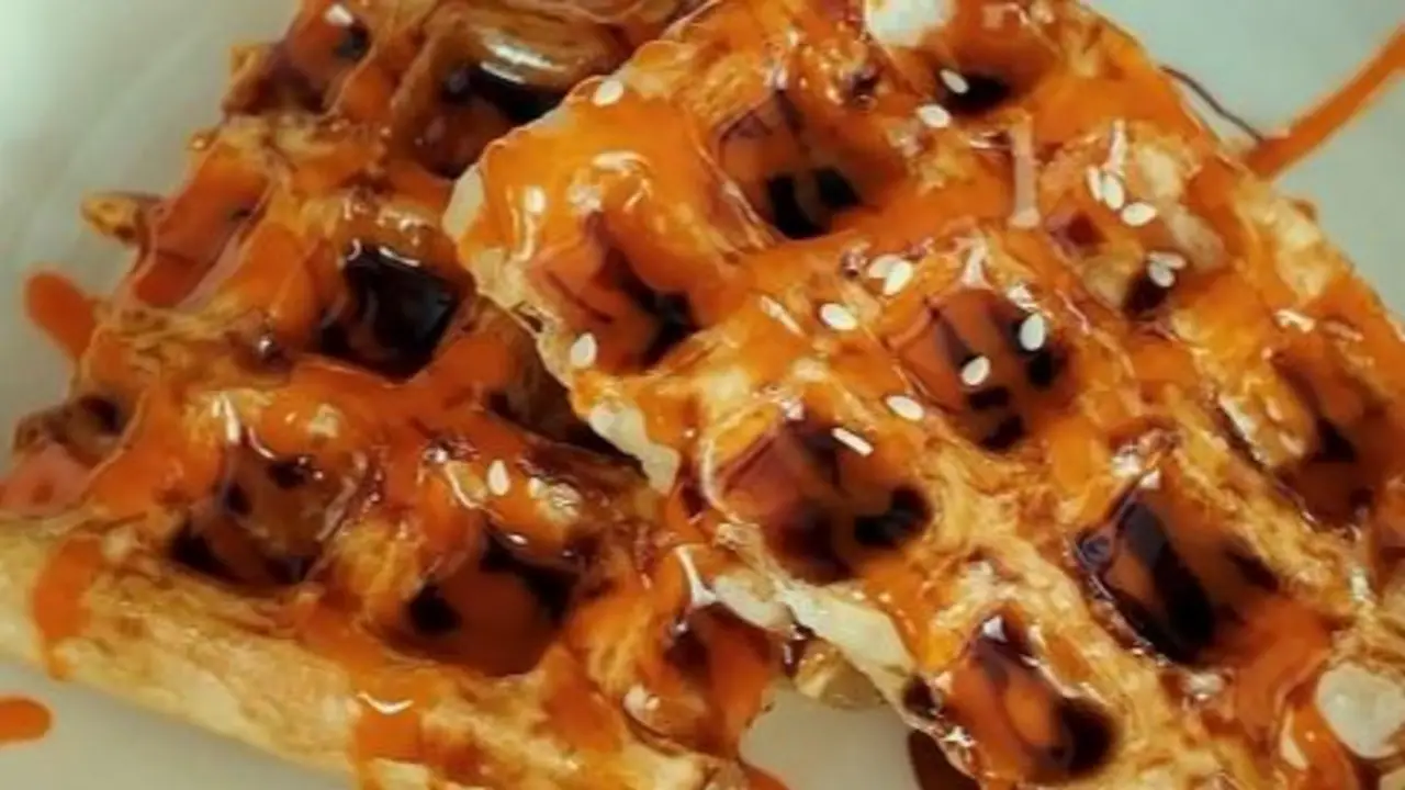 waffle de tofu. 