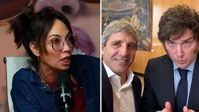 Ernestina Pais, Luis Caputo y javier Milei Ernestina Pais, Luis Caputo y javier Milei