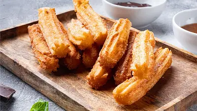 Churros con freidora de aire. Churros con freidora de aire.