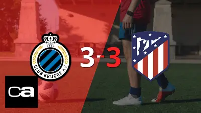 3-3 dejó la llave abierta entre Club Brugge y Atlético de Madrid 3-3 dejó la llave abierta entre Club Brugge y Atlético de Madrid