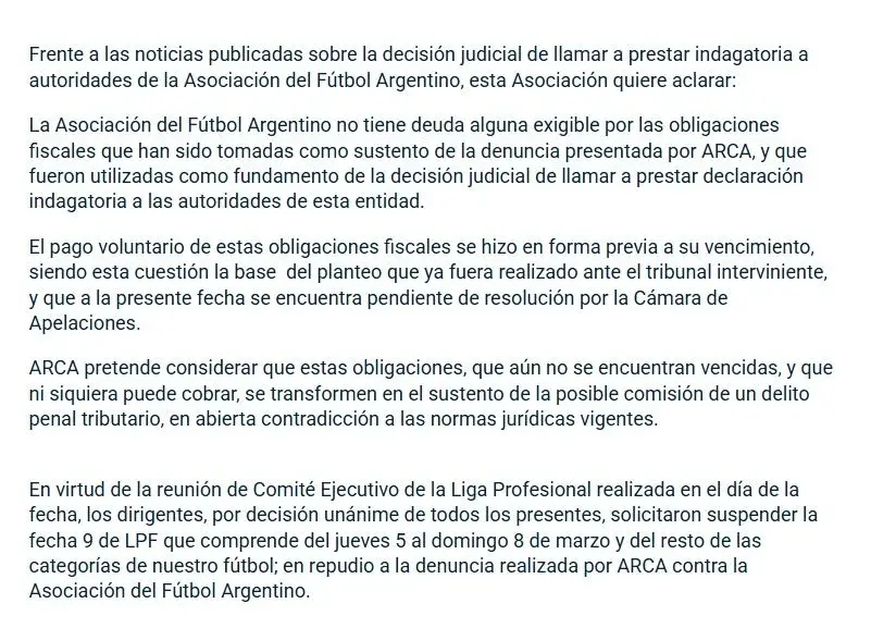 Fútbol Argentino, AFA, Javier Milei