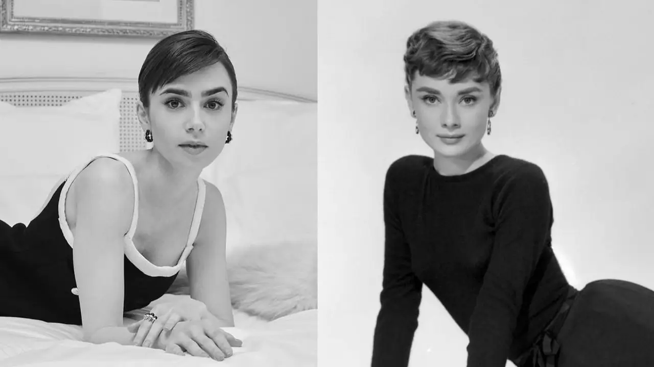  Lily Collins y Audrey Hepburn.