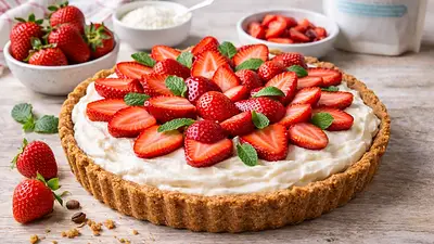 Tarta de frutillas. Tarta de frutillas.