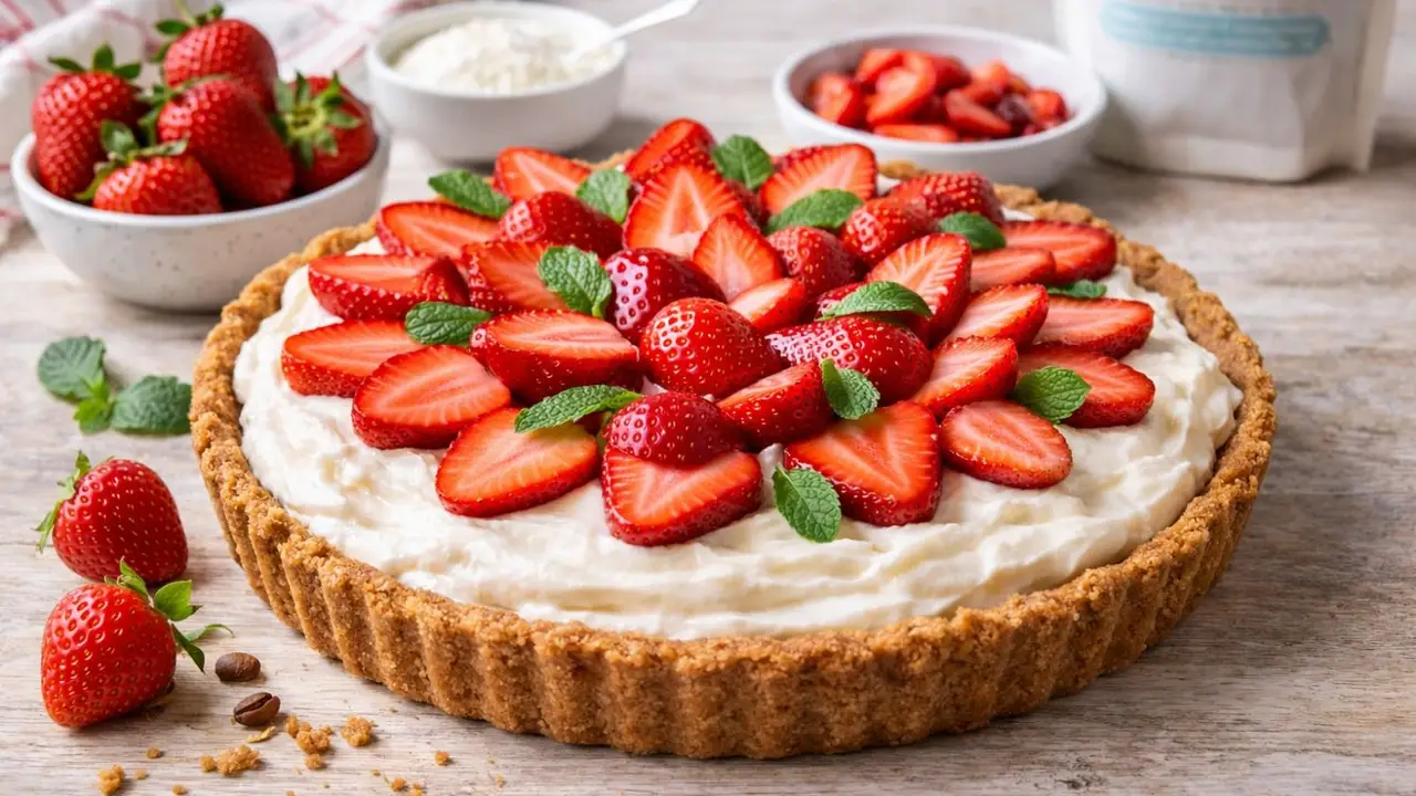 Tarta de frutillas.