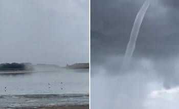 Parecía un tornado, pero fue una tromba marina | Pronóstico del tiempo