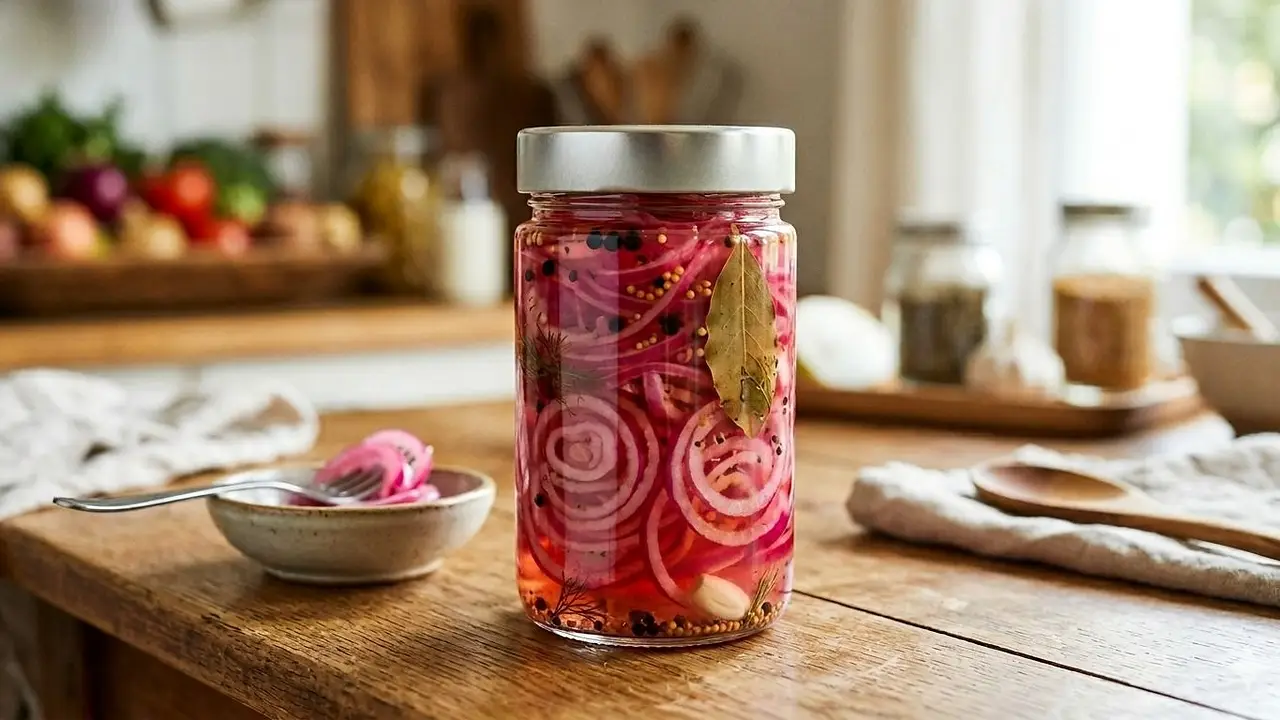 Cómo es la receta de los pickles de cebolla morada. 