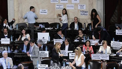 El Destape en el Congreso: escasa convocatoria frente al Parlamento El Destape en el Congreso: escasa convocatoria frente al Parlamento