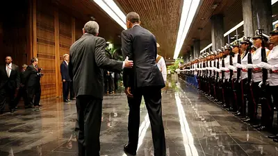 Histórico encuentro de Castro y Obama en Cuba Histórico encuentro de Castro y Obama en Cuba