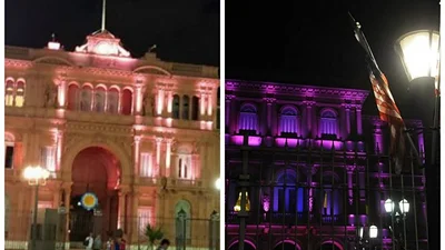 Pese a las críticas, la Casa Rosada vuelve a lucir el magenta que impuso Cristina Pese a las críticas, la Casa Rosada vuelve a lucir el magenta que impuso Cristina