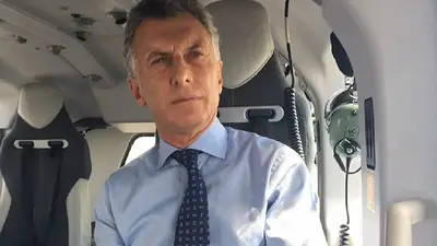 Antes de llegar al Congreso, Macri tuiteó una foto en el helicóptero Antes de llegar al Congreso, Macri tuiteó una foto en el helicóptero