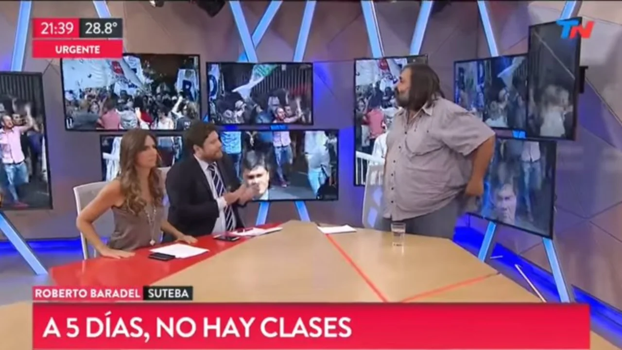 Baradel se cruzó duro al aire con Wiñazki y se fue del estudio