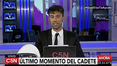 El Cadete debutó como presentador de noticias en C5N El Cadete debutó como presentador de noticias en C5N