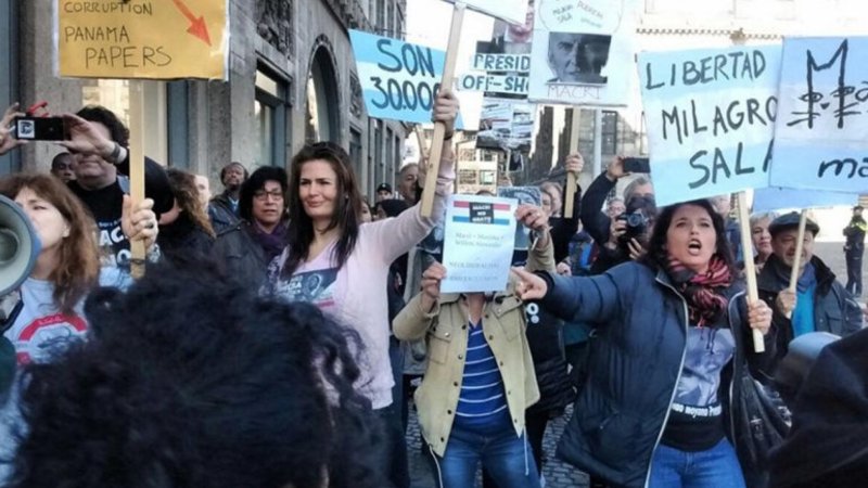 Escracharon a Macri en Holanda