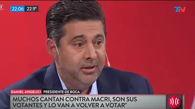 Angelici sobre los cánticos contra Macri: "Va a ser como un hit hasta gracioso" Angelici sobre los cánticos contra Macri: "Va a ser como un hit hasta gracioso"