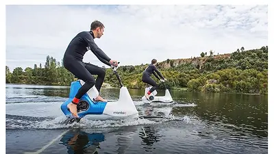 Inventan una bicicleta para andar en el agua Inventan una bicicleta para andar en el agua