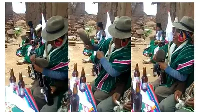 Impresionante: un hombre usa su ojota como destapador de botellas Impresionante: un hombre usa su ojota como destapador de botellas