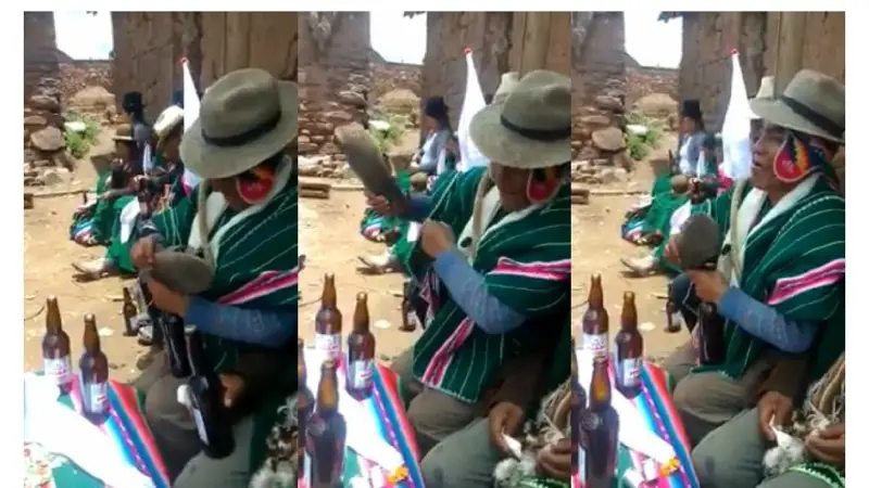 Impresionante: un hombre usa su ojota como destapador de botellas