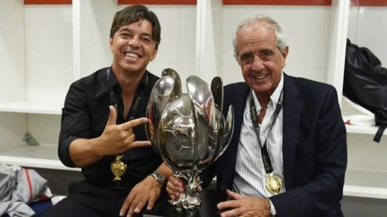 Gallardo contra Boca en medio del festejo de River